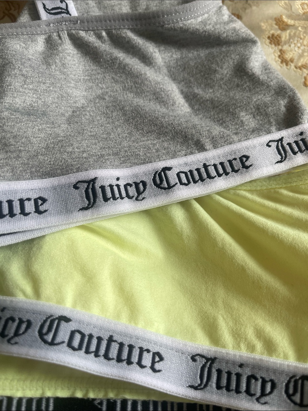 Juicy Couture Yellow & Gray Logo Elastic Bralette Duo - Picture 3 of 5